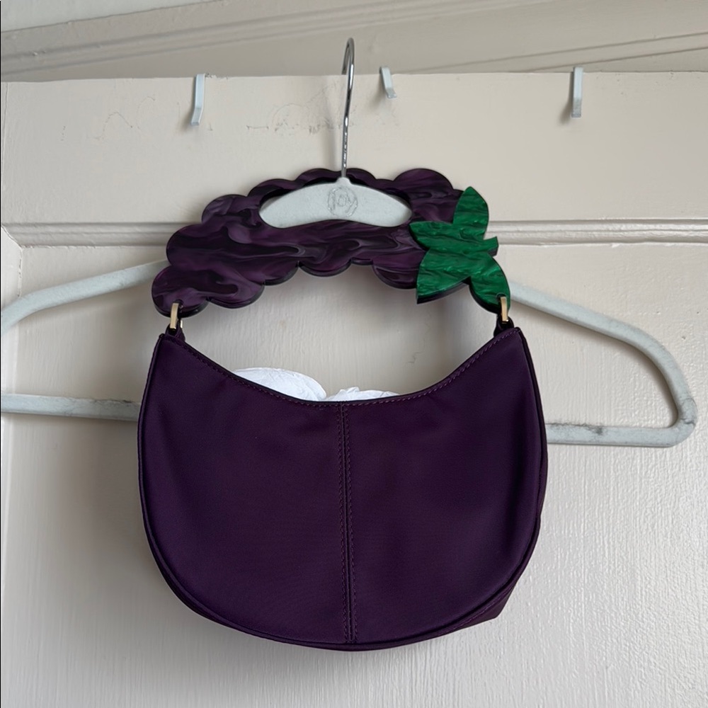 Purple and Green Women's Bag